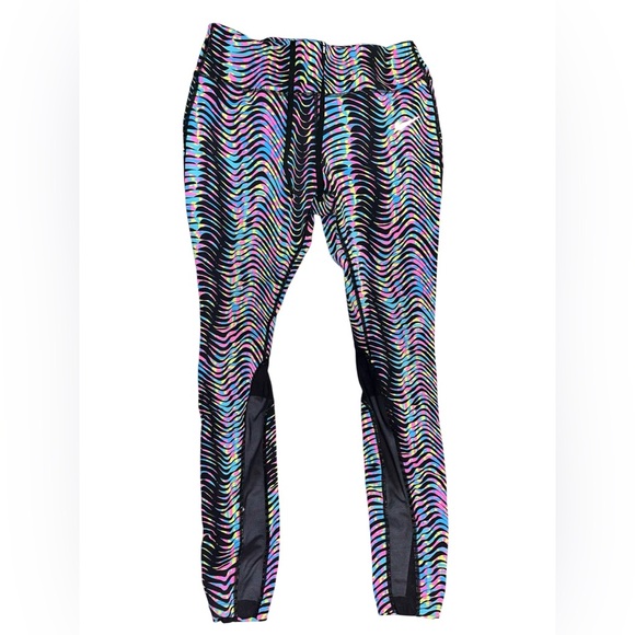 Holographic Zebra Print Leggings Women’s Nike Size M - Picture 1 of 4